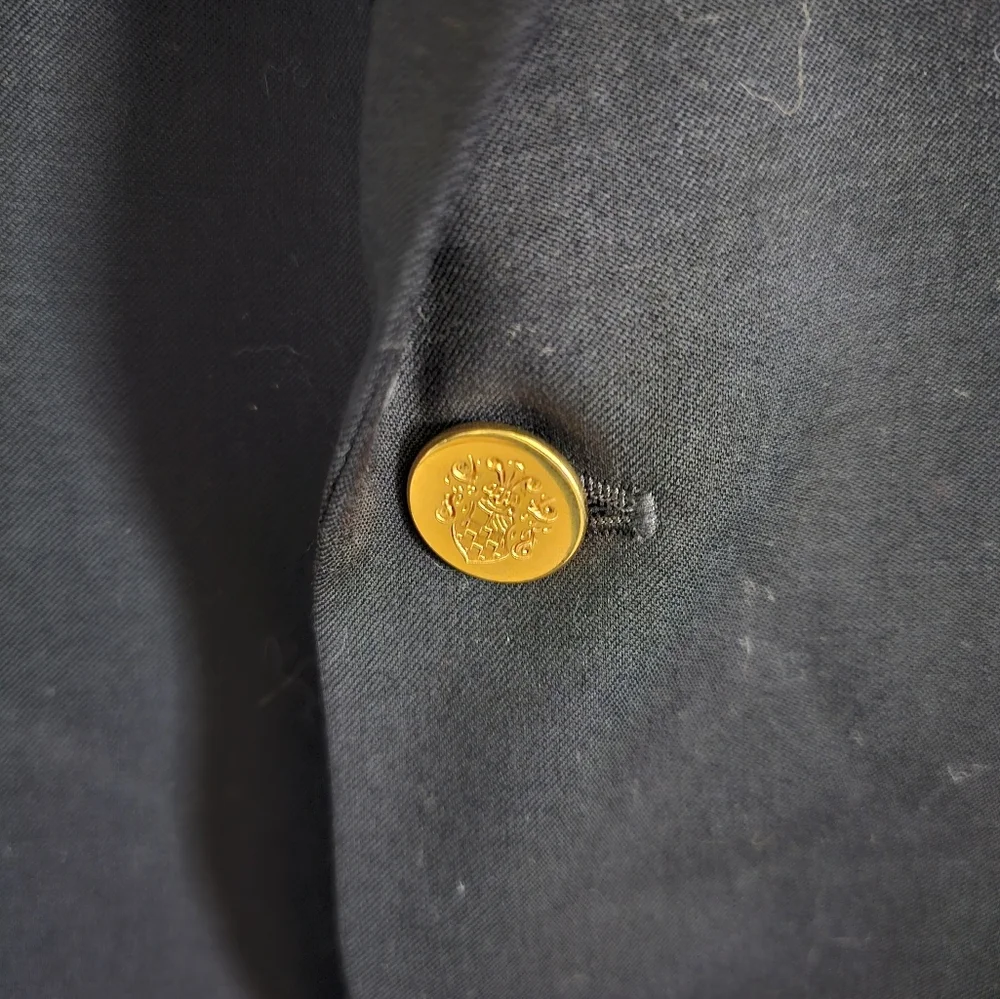 Joseph & Feiss Navy Blazer with Gold Buttons - Picture 4 of 4